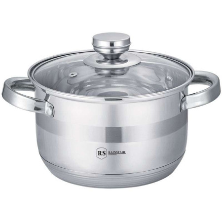 Кастрюля Rainstahl RS-2700-22 22 см 5.1 л серебристая