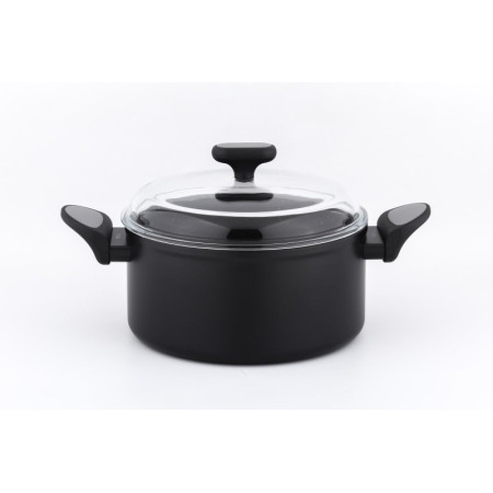 Кастрюля Nois Salto Silver 830638 24 см 5.1 л черная
