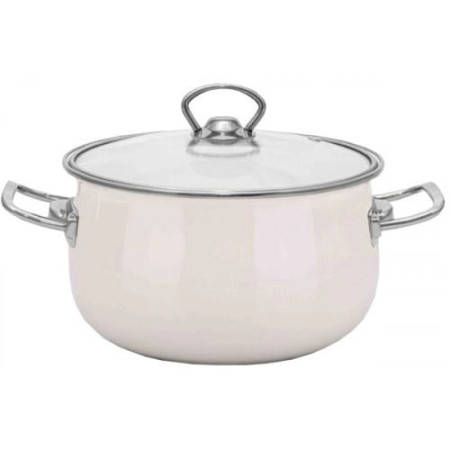 Кастрюля эмалированная Idea Home White 6832894 24 см 6.5 л белая