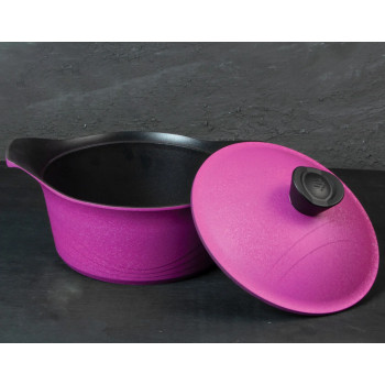 Кастрюля Gusto Greblon Diamond Pro Casa Royal D-UKR-20400-pink 24 см 4.5 л розовая