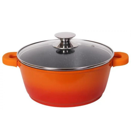 Кастрюля Bohman BH-7328-MRB-OR 28 см 5.8 л оранжевая