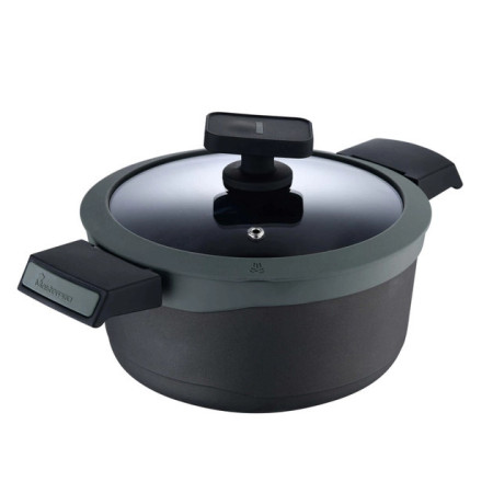 Кастрюля с крышкой MasterРro Gastro reeco BGMP-8108 28 см 7.2 л черная