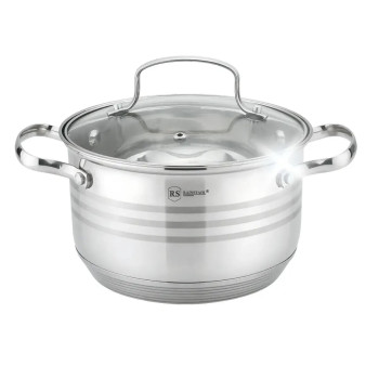 Кастрюля с крышкой Rainstahl RS-СS-2119-24 24 см 6.5 л серебристый