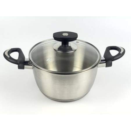 Кастрюля с крышкой Best Seller LB-1816B 18х9.8 см 2.3 л серебристая