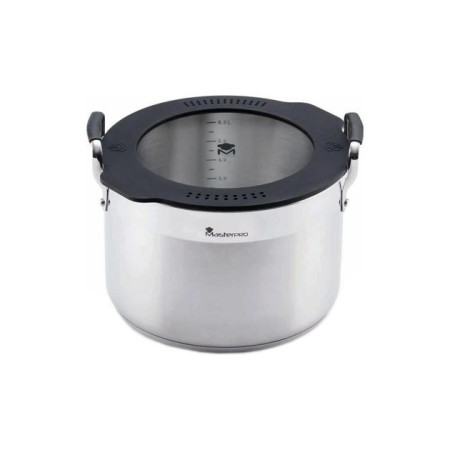 Кастрюля с крышкой MasterРro Smart BGEU-3779 24 см 7.21 л серая