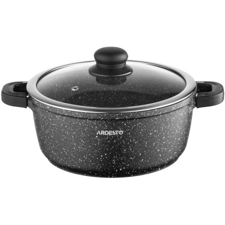 Кастрюля с крышкой Ardesto Gemini Anzio AR2430GE 22 см 3.1 л черная