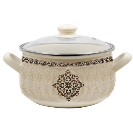 Кастрюля эмалированная Idea Home Beige 6832809 24 см 6 л
