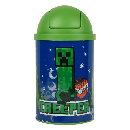 Настольный контейнер для мусора Yes Minecraft Creeper 708569 10х18 см