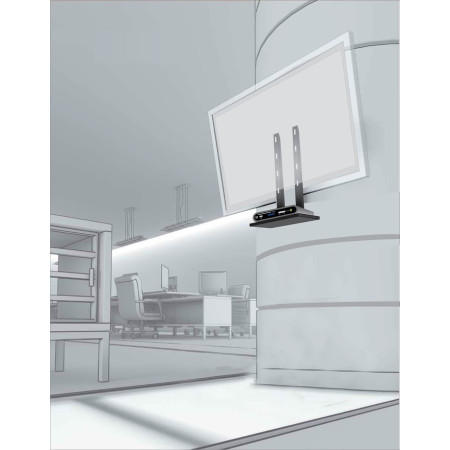 Полка универсальная для тюнера Electriclight LC-13-Black 150х190 мм черная