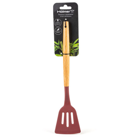 Лопатка кухонная с прорезями Holmer Bamboo ST-0331-WSG 31 см