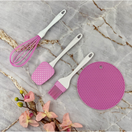 Набор силиконовый A-Plus AP-1956-pink 4 предмета