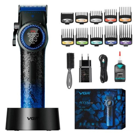 Машинка для стрижки аккумуляторная VGR V-001 BLUE 10 Вт синяя