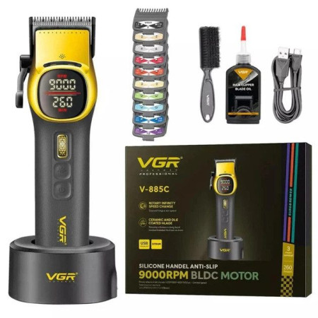 Машинка для стрижки аккумуляторная VGR V-885C GOLD золотистая