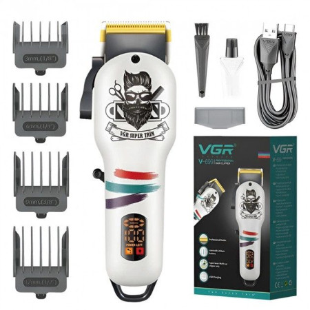 Машинка для стрижки аккумуляторная VGR V-699 WHITE 5 Вт белая
