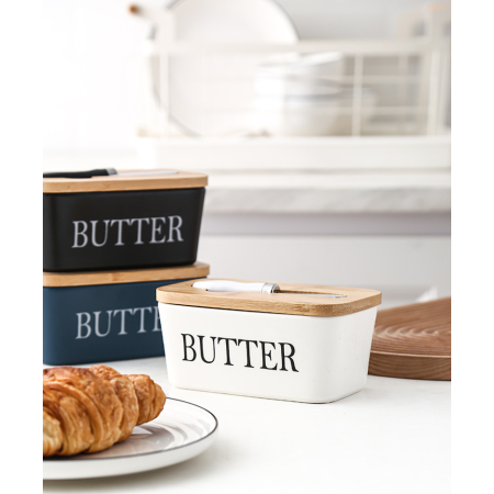 Масленка керамическая Butter 7793 600 мл белая
