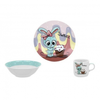 Детский набор посуды Limited Edition Sweet Bunny C523 3 предмета