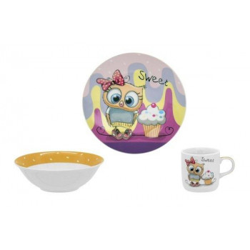 Детский набор посуды Limited Edition Sweet owl C525 3 предмета