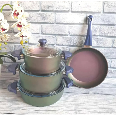 Набор посуды OMS Violet OMS-3016-Green 7 предметов