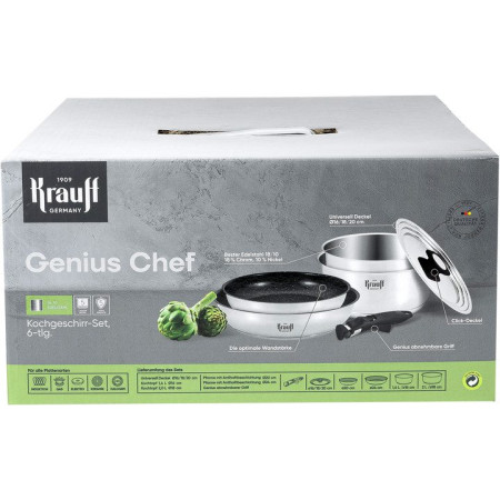 Набор посуды Krauff Genius Chef 26-303-016 6 предметов серебристый