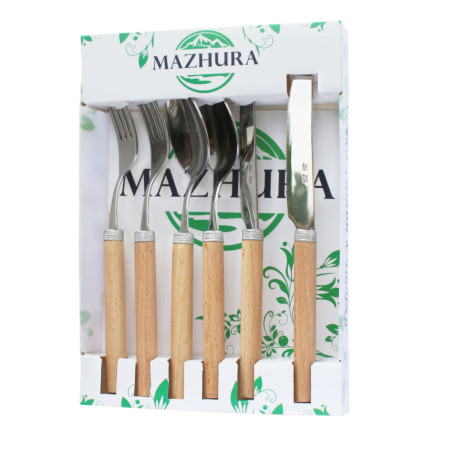 Набор столовых приборов Mazhura Beech Wood MZ-505668 6 предметв