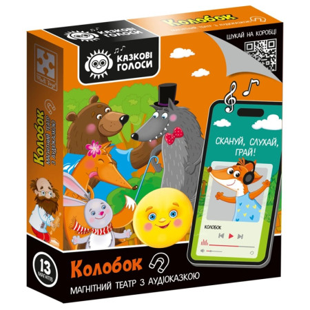 Настольная игра магнитный театр с аудиосказкой Vladi Toys Сказочные голоса Колобок VT3206-38