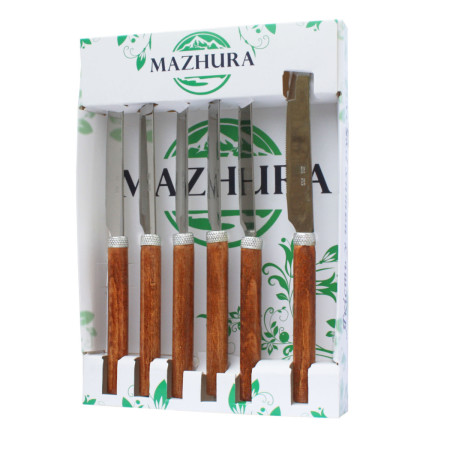 Набор столовых ножей Mazhura Wood Walnut MZ-505662 6 шт
