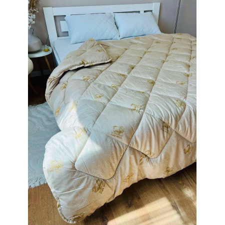 Одеяло евро зимнее из шерсти Leri Max Pure Wool 21505 200х215 см бежевое