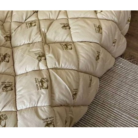 Одеяло двуспальное стеганое зимнее из искусственной шерсти Leri Max Pur Wool 21473 180х210 см коричневое