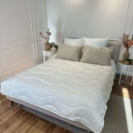 Одеяло евро шерстяное Viluta Comfort 21423 200x220 см бежевое