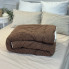 Одеяло двуспальное открытое двустороннее из овечьей шерсти Arda Pure Wool 21446 175х215 см шоколадное