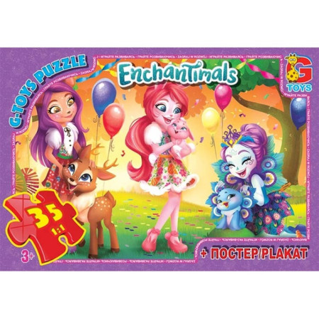 Пазлы G-Toys Enchantimals EA212 35 деталей