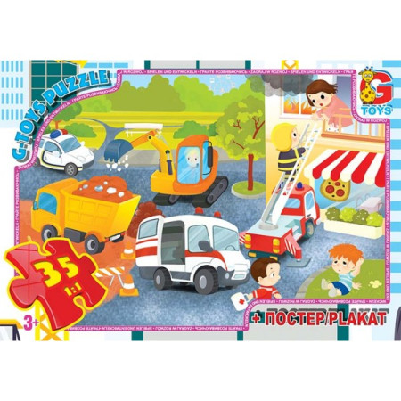 Пазлы G-Toys Учимся с удовольствием GF07 35 деталей