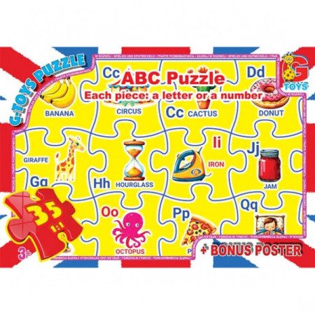 Пазлы G-Toys Учимся с удовольствием ABC02 35 деталей