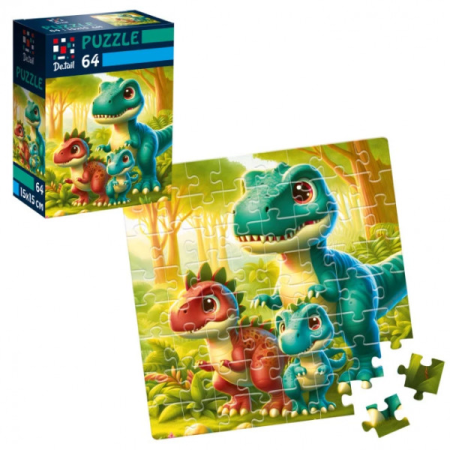 Пазлы Vladi Toys Веселые динозаврики DT1234-21 64 детали