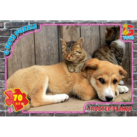 Пазлы G-Toys Домашние любимцы AN136 70 деталей