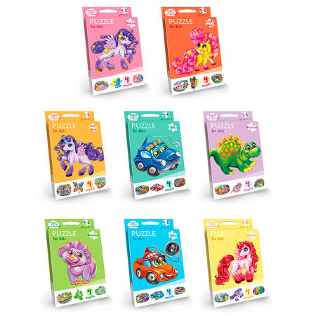 Пазлы Danko Toys Puzzle For Kids PFK-05-06-07-08-09-12 4 шт