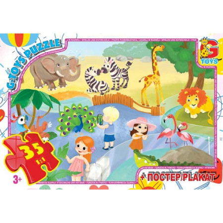 Пазлы G-Toys Учимся с удовольствием GF08 35 деталей