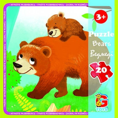 Пазлы G-Toys Лесные жители LR05 20 деталей