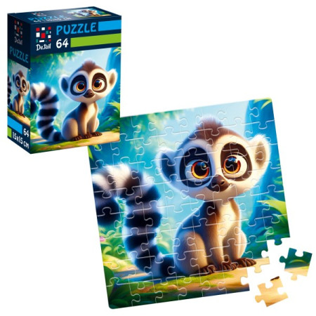 Пазлы Vladi Toys Лемур в джунглях DT1234-14 64 детали