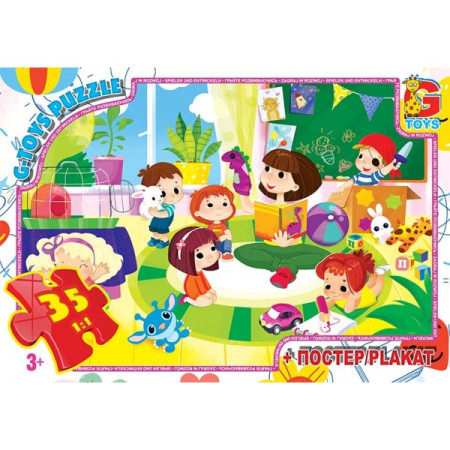 Пазлы G-Toys Учимся с удовольствием GF09 35 деталей