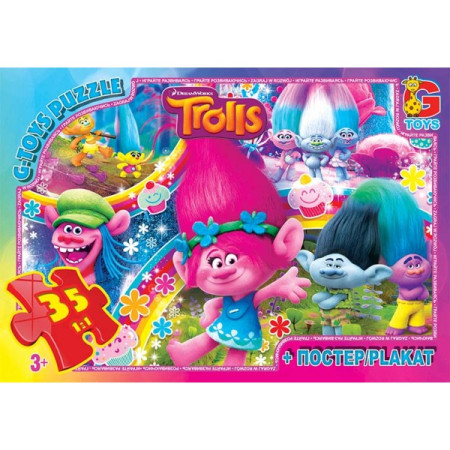 Пазлы G-Toys Тролли TR0077 35 деталей