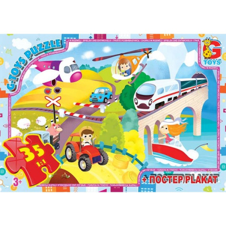 Пазлы G-Toys Учимся с удовольствием GF06 35 деталей