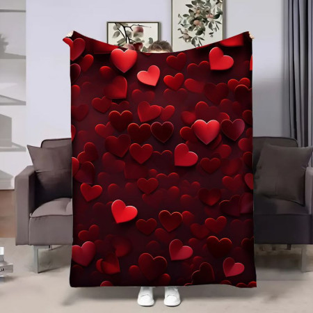 Плед 3D в день влюбленных Red Hearts 17995 160х200 см