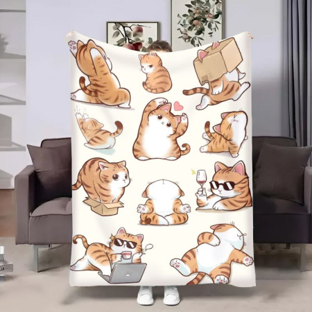 Плед 3D Котики муркотики 17962 135х160 см