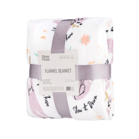 Плед Ardesto Flannel Ленивцы ART0115PB 160х200 см белый