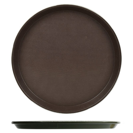 Поднос Stenson Antislip R93017-M 35 см коричневая