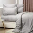 Пододеяльник евро ТЕП СТРАЙП САТИН PREMIUM Grey 2-04854_34878 200х215 см серый