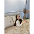 Подушка стеганая из эко овчины Leri Max Pure Wool 21508 70х50 см бежевая