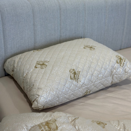 Подушка стеганая из эко овчины Leri Max Pure Wool 21508 70х50 см бежевая