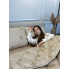 Подушка стеганая из эко овчины Leri Max Pure Wool 21508 70х50 см бежевая